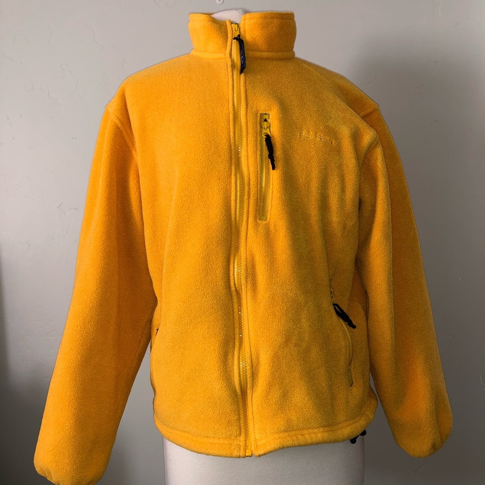 L.L. Bean Yellow Fleece Zip Up